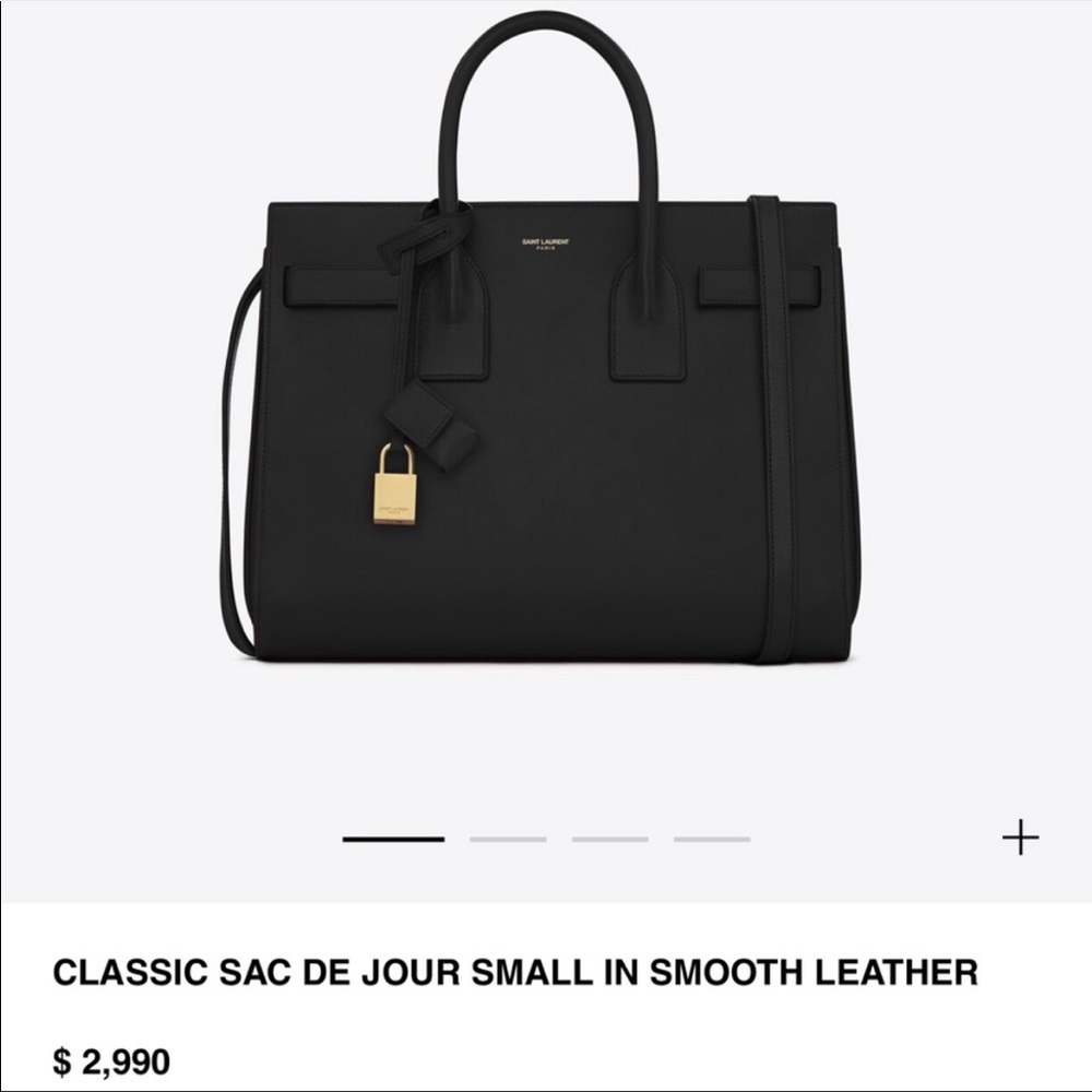 Saint Laurent - Classic Sac De Jour Small In Smooth Leather Black - Picture 11 of 11